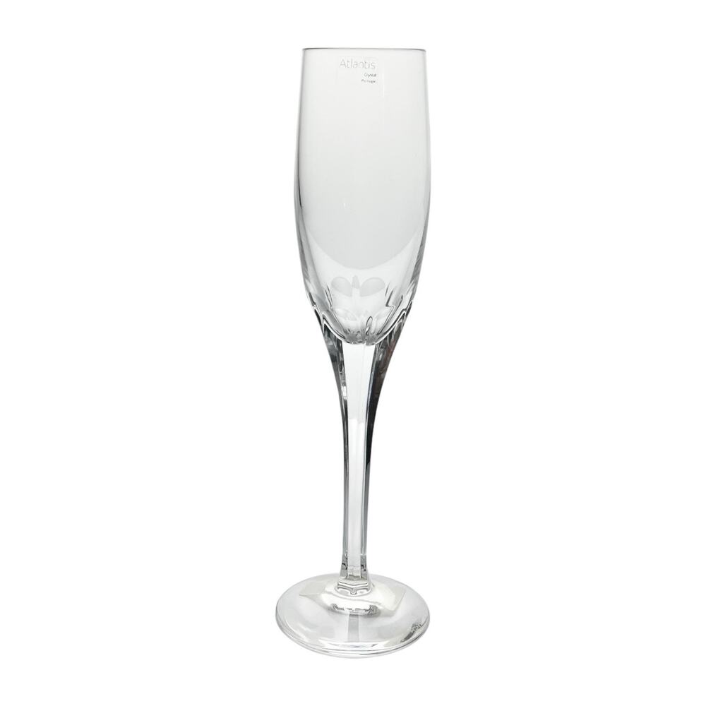 Atlantis “Sara” Single Crystal Champagne Flute 8 3/4” 4oz Signed